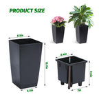 Greenhaus Gardening 16-Inch Rectangular Self-Watering Planters Set of 2