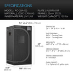 Greenhaus Gardening 24" x 24" Grow Tent for Two Plant Setups