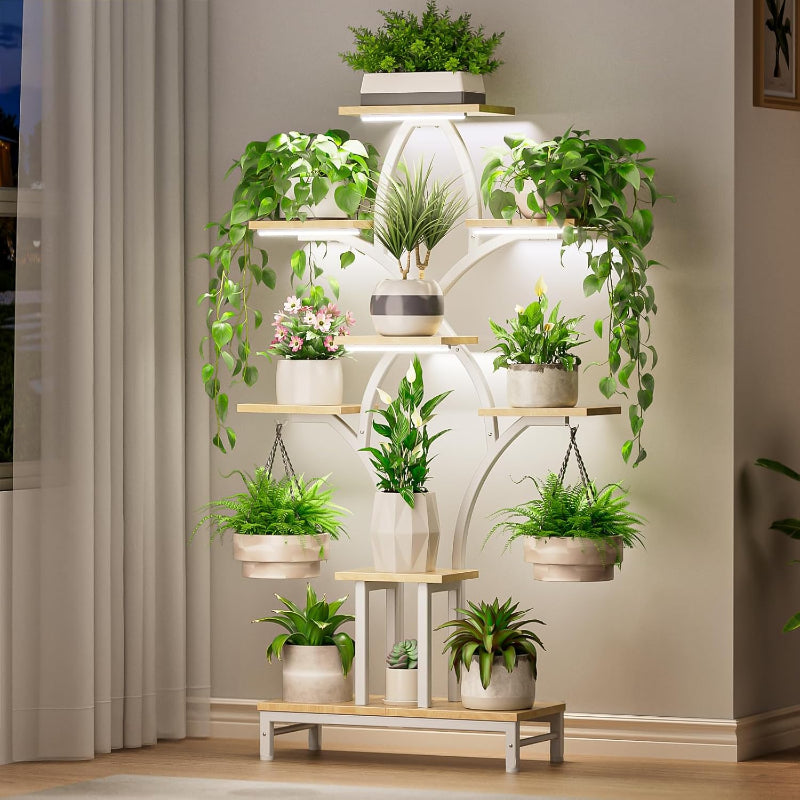Greenhaus Gardening Indoor Plant Stand with Grow Lights