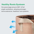 Greenhaus Gardening Premium Beige Garden Grow Bags with Reinforced Handles