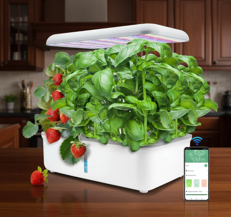 Greenhaus Gardening 14-Pod Hydroponic Herb Garden with Smart WiFi Features