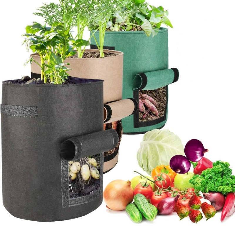 Greenhaus Gardening Fabric Garden Grow Bags Mix for Vegetables and Herbs