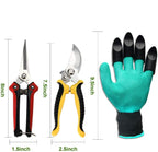 Greenhaus Gardening Garden Tools Set with Scissors, Pruners and Gloves