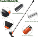 Greenhaus Gardening Professional Weeding Hoe with Spring Steel Rake Head