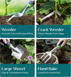 Greenhaus Gardening Premium 11-Piece Garden Tool Set with Tote Bag, Gloves, Sprayer & Plant Tags