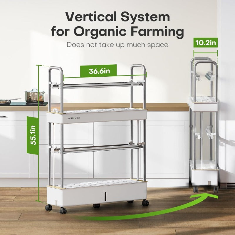 Greenhaus Gardening Indoor Hydroponic Garden with 32L Water Reservoir