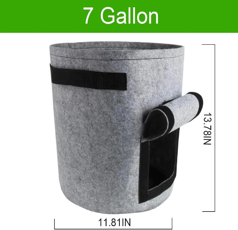 Greenhaus Gardening Vegetable Grow Bags with Side Harvest Access Window