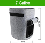 Greenhaus Gardening Vegetable Grow Bags with Side Harvest Access Window