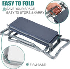 GreenHaus Gardening Multi-Function Garden Kneeler Seat with Side Storage Pockets