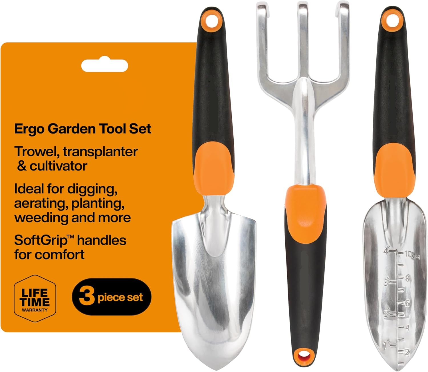 Greenhaus Gardening Heavy Duty Cast Aluminum Garden Hand Trowel with Ergonomic Grip
