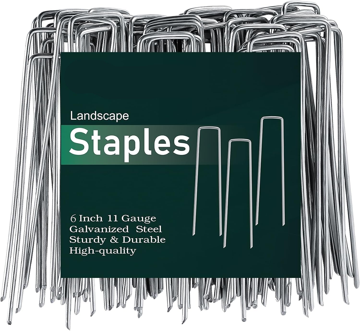 Greenhaus Gardening Heavy-Duty U-Shaped Garden Stakes, 50 Pack