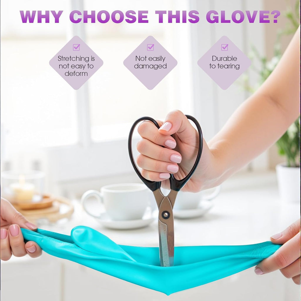 Greenhaus Gardening Reusable Cleaning Gloves, Latex-Free with Cotton Lining, 2 Pairs