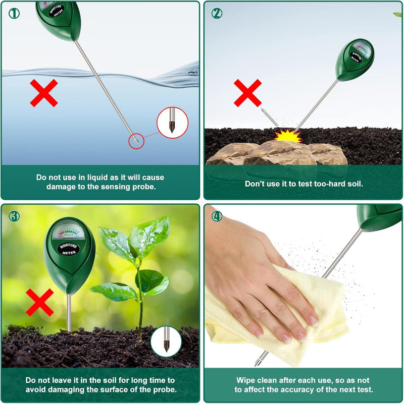 Greenhaus Gardening Soil Hygrometer Sensor for Gardens, Lawns & Potted Plants