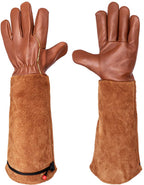 Greenhaus Gardening Adjustable Cuff Pruning Gloves for Yard Work