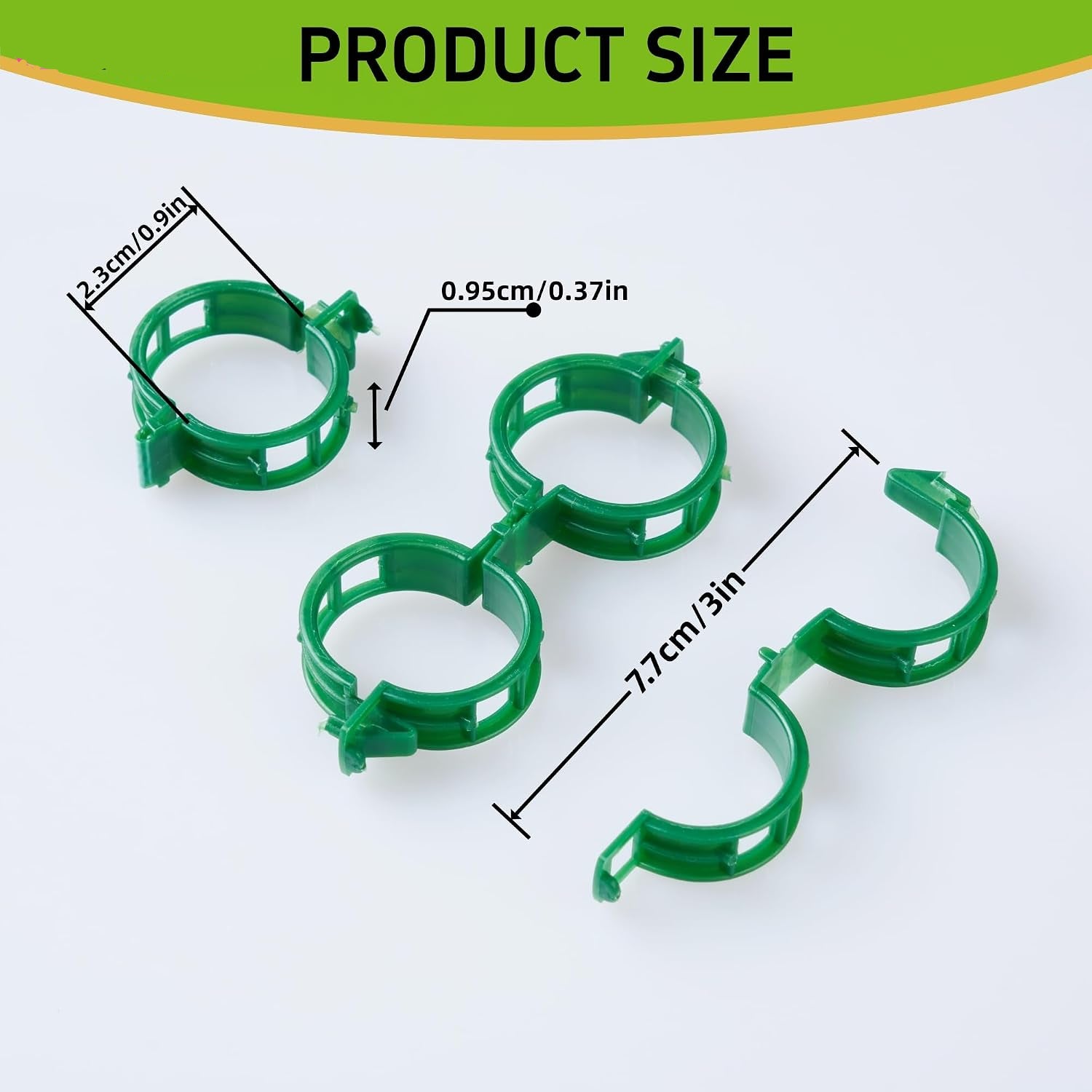 Greenhaus Gardening Reusable Plant Support Clips for Tomatoes & Climbing Plants, 100 PCS