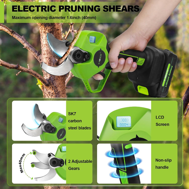 Greenhaus Gardening Electric Tree Pruner for Branch and Orchard Care