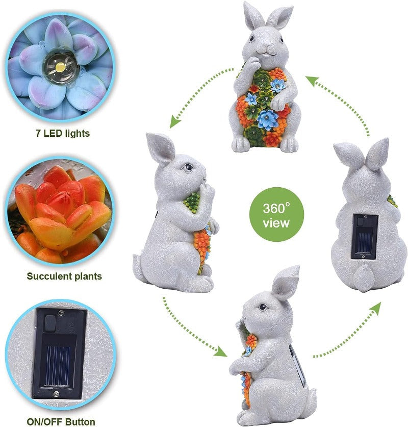Greenhaus Gardening Solar Garden Statue with LED Light