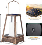 Greenhaus Gardening Decorative Solar Flame Lanterns 2-Pack