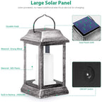 Greenhaus Gardening Decorative Solar Flame Lanterns 2-Pack