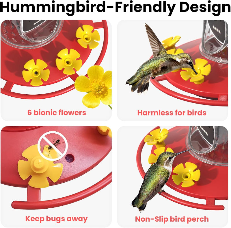 Greenhaus Gardening Outdoor Smart Bird Feeder with Solar Power and App Control
