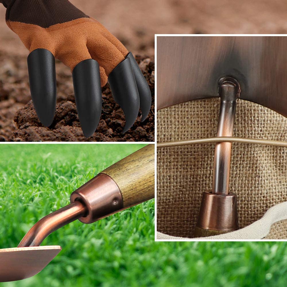 Greenhaus Gardening Garden Tools Set with Watering Can Tote Bag and Gloves