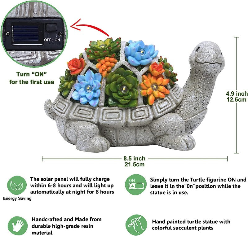 Greenhaus Gardening Solar Garden Statue with LED Light