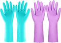 Greenhaus Gardening Reusable Cleaning Gloves, Latex-Free with Cotton Lining, 2 Pairs