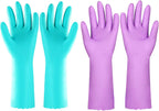 Greenhaus Gardening Reusable Cleaning Gloves, Latex-Free with Cotton Lining, 2 Pairs