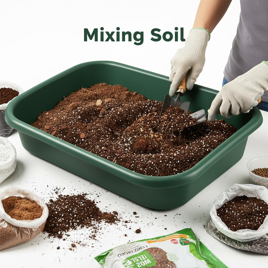 Greenhaus Gardening Extra-Large Heavy-Duty Potting Tray Set for Repotting, Soil Mixing & Bottom Watering – 2 Pack