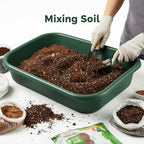 Greenhaus Gardening Extra-Large Heavy-Duty Potting Tray Set for Repotting, Soil Mixing & Bottom Watering – 2 Pack