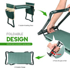Greenhaus Gardening Foldable Garden Kneeler & Seat with Extra-Wide EVA Pad and Dual Tool Pouches