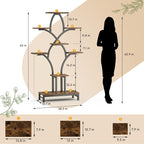 Greenhaus Gardening Indoor Plant Stand with Grow Lights