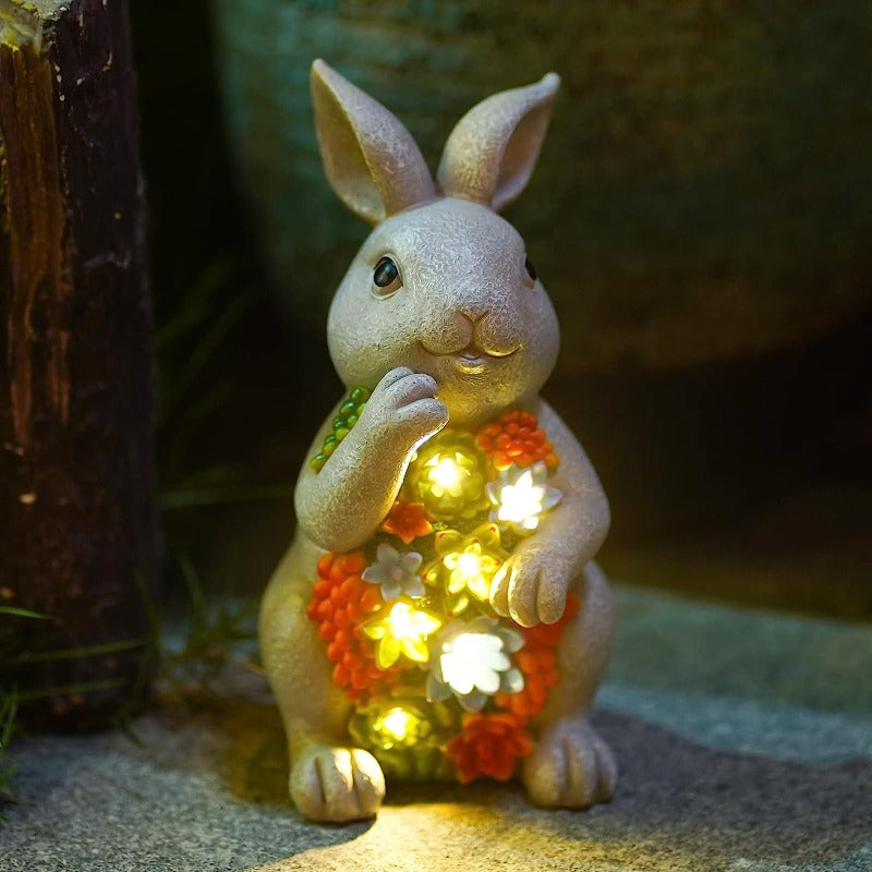 Greenhaus Gardening Solar Garden Statue with LED Light