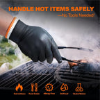 Greenhaus Gardening BBQ Gloves Set with 10 Mil Nitrile Gloves & Cotton Liners