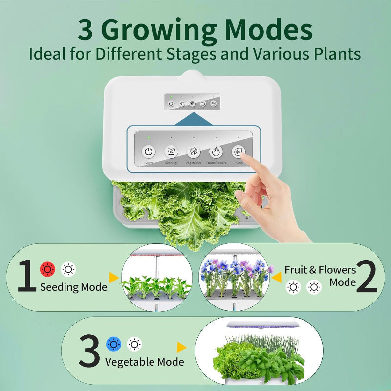 Greenhaus Gardening 14-Pod Hydroponic Herb Garden with Smart WiFi Features