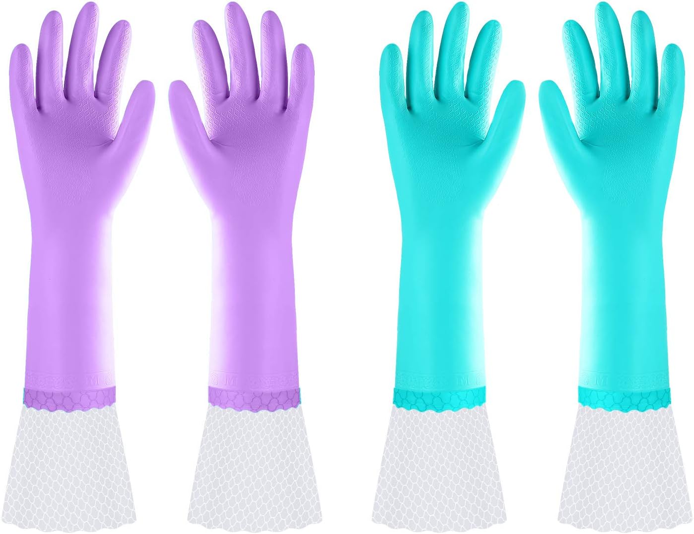 Greenhaus Gardening Reusable Cleaning Gloves, Latex-Free with Cotton Lining, 2 Pairs