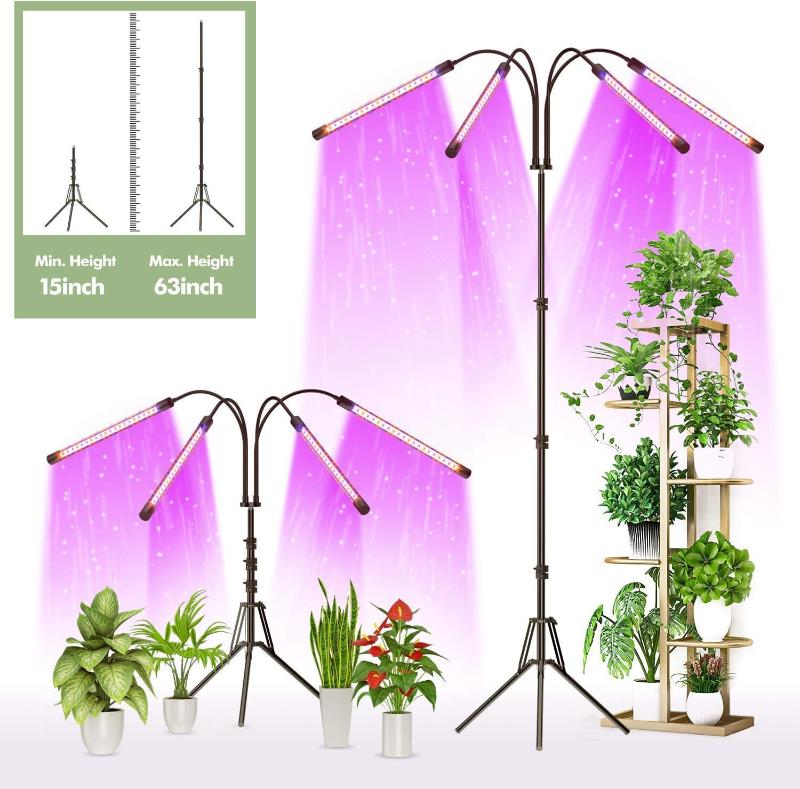 Greenhaus Gardening Full Spectrum Grow Light with Adjustable Tripod Stand