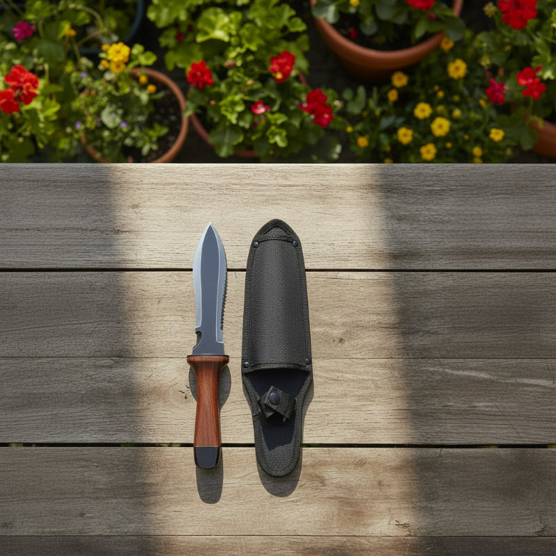 Greenhaus Gardening Full Tang Garden Knife with Walnut Handle