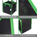 Greenhaus Gardening Square Heavy-Duty Fabric Pots for Square Foot Gardening