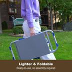 Greenhaus Gardening Premium Foldable Garden Kneeler & Seat with Detachable Cushion and Dual Tool Storage Bags