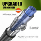 Greenhaus Gardening Lightweight Non-Expanding Garden Hose with 10-Pattern Spray Nozzle, 50 FT
