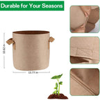 Greenhaus Gardening 10-Pack Fabric Plant Bags for Soil and Soil Mixes
