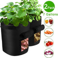 Greenhaus Gardening Vegetable Grow Bags with Side Harvest Access Window