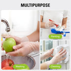 Greenhaus Gardening Clear Disposable Vinyl Gloves, Food Safe, Latex-Free & Powder-Free