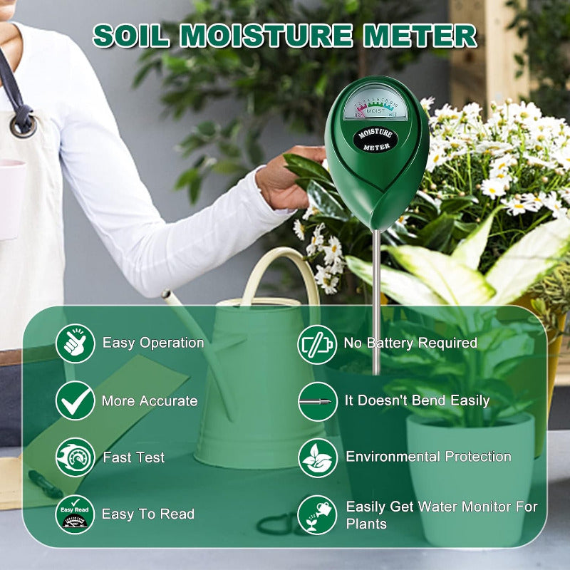 Greenhaus Gardening Soil Hygrometer Sensor for Gardens, Lawns & Potted Plants