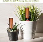 Greenhaus Gardening Terracotta Plant Watering Spikes with 25oz Bottles