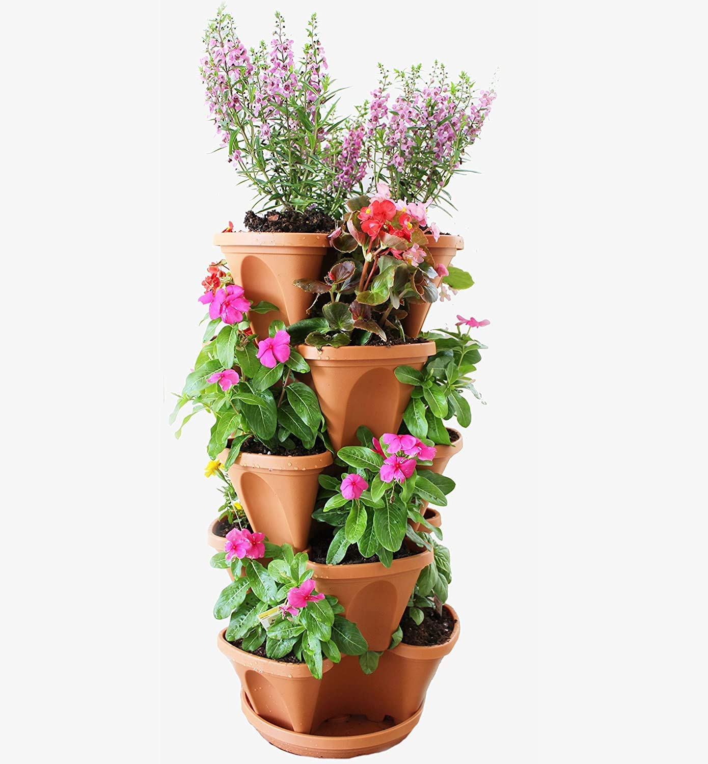 Greenhaus Gardening Vertical Planter for Strawberries, Herbs and Flowers