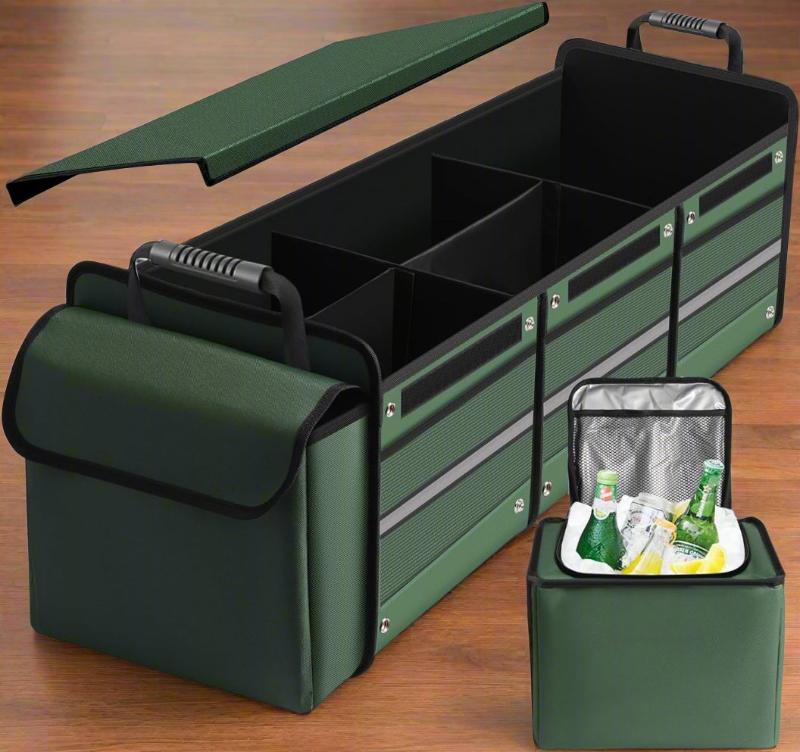Greenhaus Gardening Car Trunk Organizer with Cooler Bag