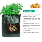 Greenhaus Gardening Vegetable Planting Bags with Easy Access Harvest Flap