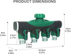 Greenhaus Gardening Metal Body Water Hose Splitter with Smooth Shutoff Handles